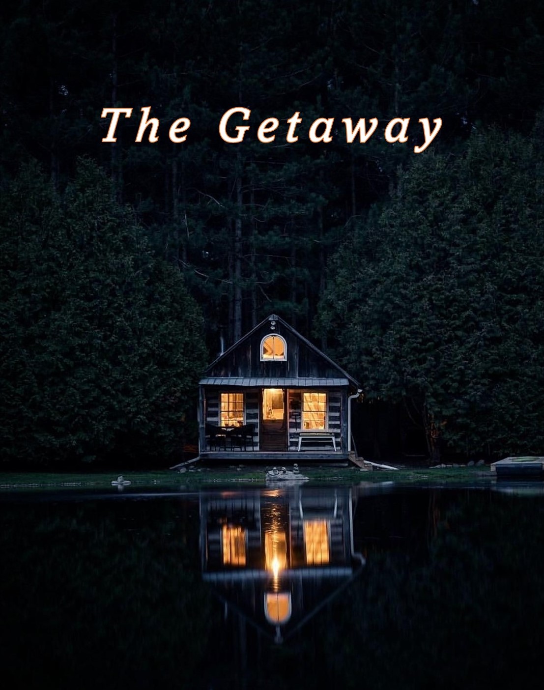 A Cabin in the woods at night